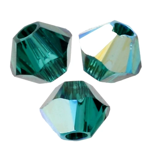 Peonzas de cristal PureCrystal 3 mm - Esmeralda AB x50