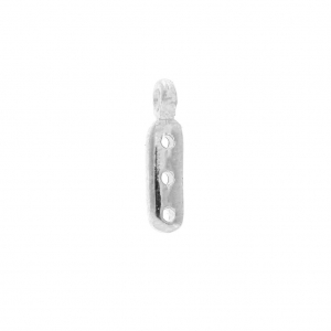 Cymbal - Terminal para tejido cuenta Rocalla Miyuki 8/0 3x13mm Zakros Plat enve x1