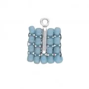 Cymbal - Terminal para tejido cuenta Rocalla Miyuki 8/0 3x13mm Zakros Plat enve x1