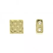 Cymbal Bead Substitute - Cuenta metal Tila Beads 5x5x2.4 mm Parasporos Dorado oro fino x 1