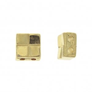 Cymbal Bead Substitute - Cuenta de metal Tila 5x5x2.4 mm Voutakos Dorado oro fino x1