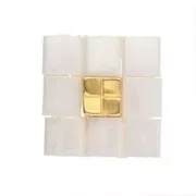 Cymbal Bead Substitute - Cuenta de metal Tila 5x5x2.4 mm Voutakos Dorado oro fino x1