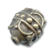 Aceituna metal adornada 15x12 mm bronce x1