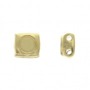 Cymbal Bead Substitute - Cuenta de metal para Tila 5x5x2.4 mm Peponas Dorado oro fino x1|raw }}