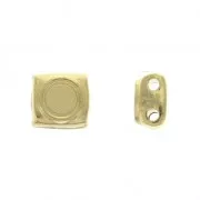 Cymbal Bead Substitute - Cuenta de metal para Tila 5x5x2.4 mm Peponas Dorado oro fino x1