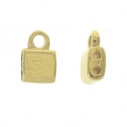 Cymbal Bead Endings - Terminal de acabado para Tila Beads 7x5 mm Piperi Dorado oro fino x1