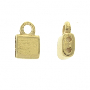 Cymbal Bead Endings - Terminal de acabado para Tila Beads 7x5 mm Piperi Dorado oro fino x1