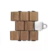 Cymbal Bead Endings - Terminal de acabado para Tila Beads 7x5 mm Piperi Dorado oro fino x1