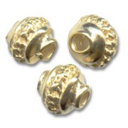 Cuentas de metal dorado con oro fino 8 mm x5|raw }}