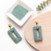 Pendientes media-bola 10 mm dorado con oro fino x2