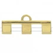 Cymbal - Terminal para tejido de cuentas Tila Beads 25x10 mm Piperi III Dorado oro fino x1