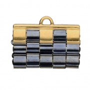 Cymbal - Terminal para tejido de cuentas Tila Beads 25x10 mm Piperi III Dorado oro fino x1