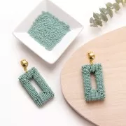 Pendientes media-bola 10 mm cobrizo antiguo x2