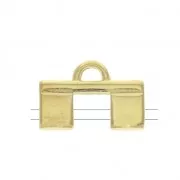 Cymbal - Terminal para tejido de cuentas Tila Beads 15x10 mm Piperi II Dorado oro fino x1