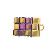 Cymbal - Terminal para tejido de cuentas Tila Beads 15x10 mm Piperi II Dorado oro fino x1