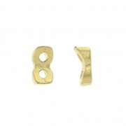 Cymbal Side Bead - Cuenta de metal para Superduo 2.5x5mm Tourkou Dorado oro fino x1|raw }}