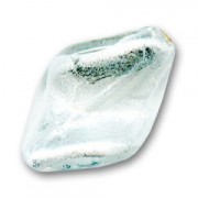 Retorcida hoja de plata 26x16 mm Crystal x1