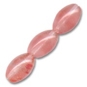 Cuentas imitación Strawberry Quartz Aceituna 12x8 mm x5|raw }}