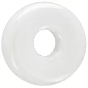 Rondel de cerámica 15 mm Blanco irisado