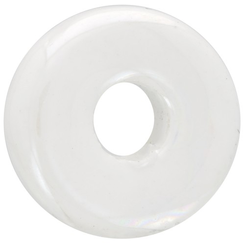 Cuentas arandalas Heishi 15 mm Blanco iridiscente x1