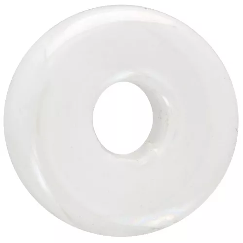 Cuentas arandalas Heishi 15 mm Blanco iridiscente x1