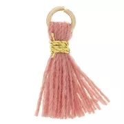 Terre de Sienne - Pompon imitación algodón para des création DIY 12 mm Sienne con enganche Dorado x1 Pompon imitación algodón para des création DIY 12 mm Sienne con enganche Dorado x1