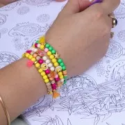 Pompon imitación algodón para des création DIY 12 mm Sienne con enganche Dorado x1