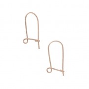 Ganchos de pendientes de metal para trabajos de bisutería 17 mm dorado rosa x2|raw }}