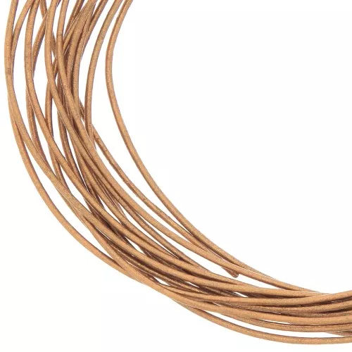 Cordón de cuero 1 mm Cobrizo Metalizado x2.95 m