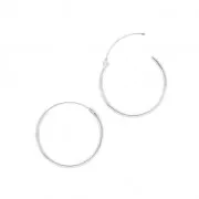 Mini Aro Pendientes latón 12 mm para creación Chapado en plata fina x2