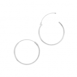 Mini Aro Pendientes latón 12 mm para creación Chapado en plata fina x2
