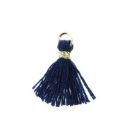Pompon imitación algodón para creaciones DIY 12 mm Blue Navy con enganche Dorado x1|raw }}