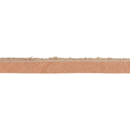 Cordón cuero plano grano completo 2,5 mm natural x 1 m