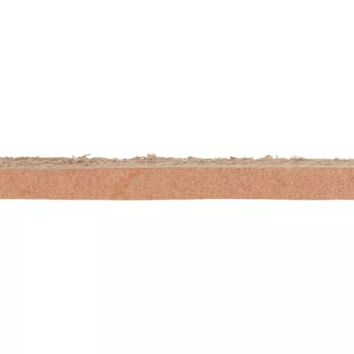 Cordón cuero plano grano completo 2,5 mm natural x 1 m