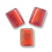 Cilindros hoja de plata 10x8 mm Rojo Orangé  x4