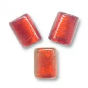 Cilindros hoja de plata 10x8 mm Rojo Orangé  x4