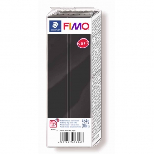 Pasta Fimo Soft 454gr Negra (n°9)