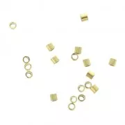 Chafas tubos 1.1x1.2 mm de Dorado con oro fino x100