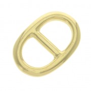 Anillo ovalado entrepieza de metal 30x20 mm Dorado con oro fino x1|raw }}
