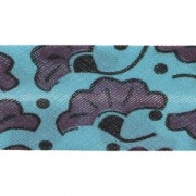 Cinta bies algodón estilo wax 20 mm - Bamako Flores de boda Morado / Azul x1m|raw }}