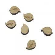 Mini cabuchón de madera laser cut - para decorar - 8x11mm x1
