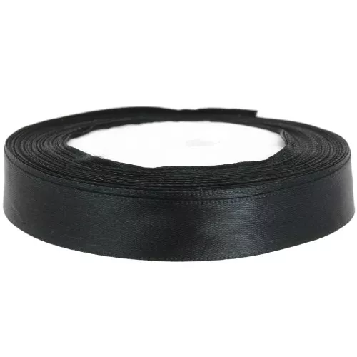 Cinta de Satén 15 mm Negro x 20 m
