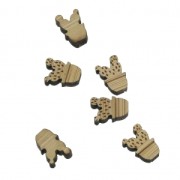 Mini cabuchón de madera laser cut - para decorar - 8x10mm x1