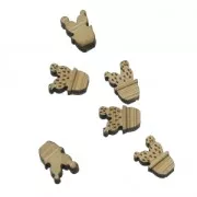 Mini cabuchón de madera laser cut - para decorar - 8x10mm x1