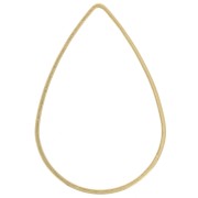 Anilla para montaje y tejido gota 25x17 mm de latón bruto x1|raw }}