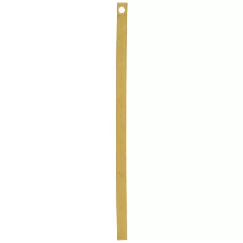 Colgante rectangular fino 45x2 mm de latón bruto para joyas DIY x1