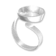 Anillo redondo 18 mm plateado x1