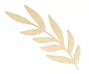 Base de madera bruto a decorar 25.5x9 cm - Hoja x1