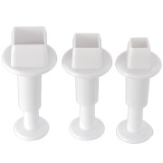 3 moldes con botón para arcilla polimérica -  Cuadrado 7-9.5-12.5 mm|raw }}