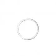 Anilla para montaje y tejido redondo para trabajos bisutería DIY 12mm Plateado x1